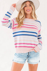 Pretty Bash - Eyelet Knit Drop Shoulder Sweater