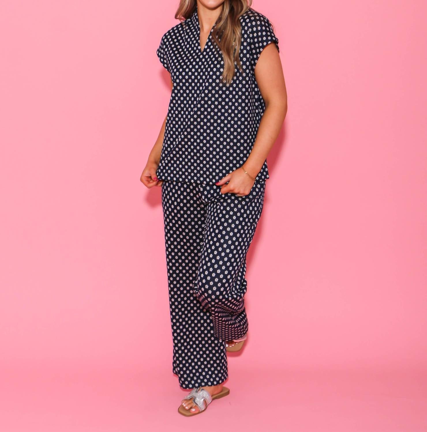 Ivy Jane - Popover Top And Knit Pants Set