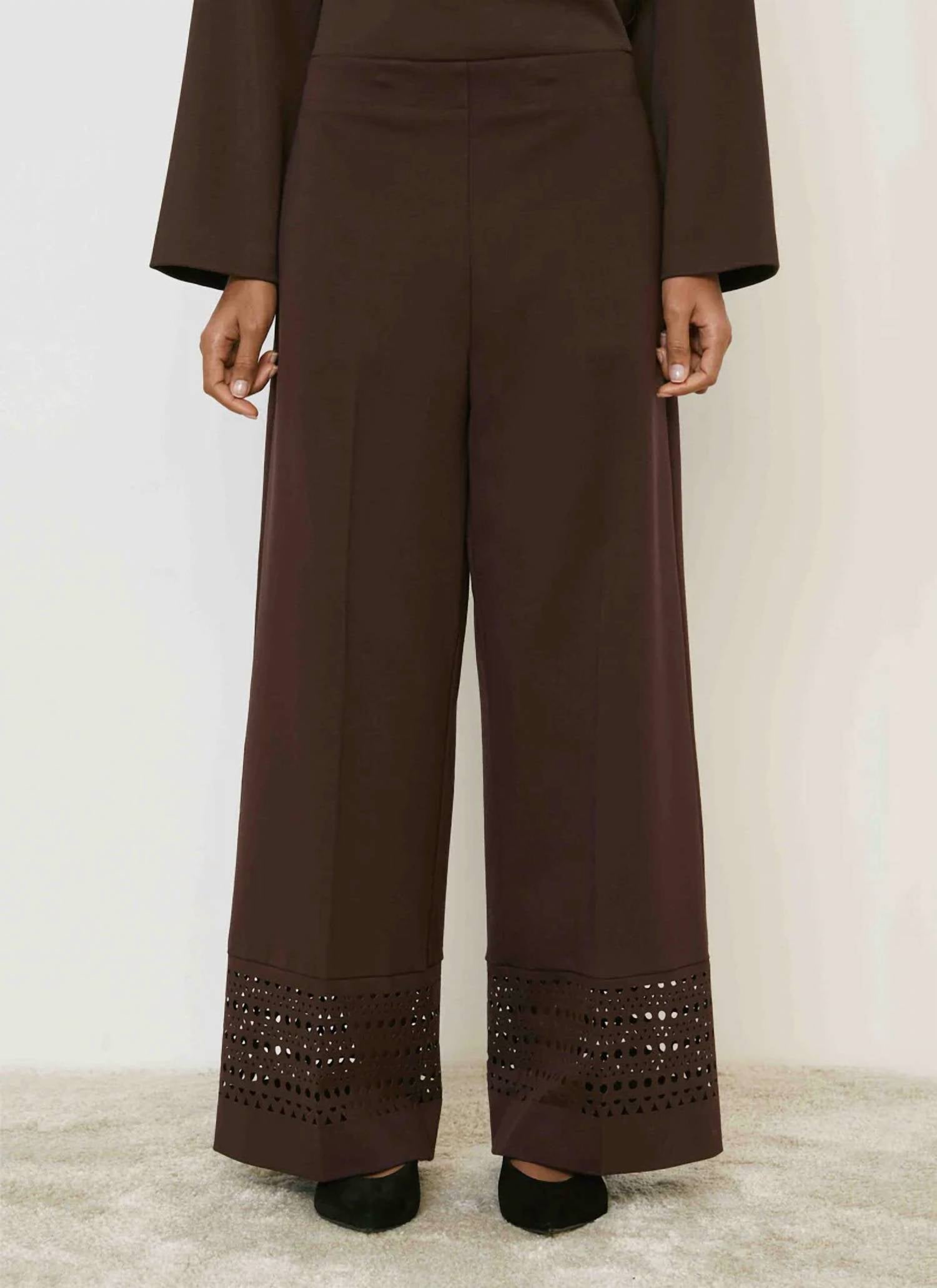 Meimeij - Laser Cut Hem Pant