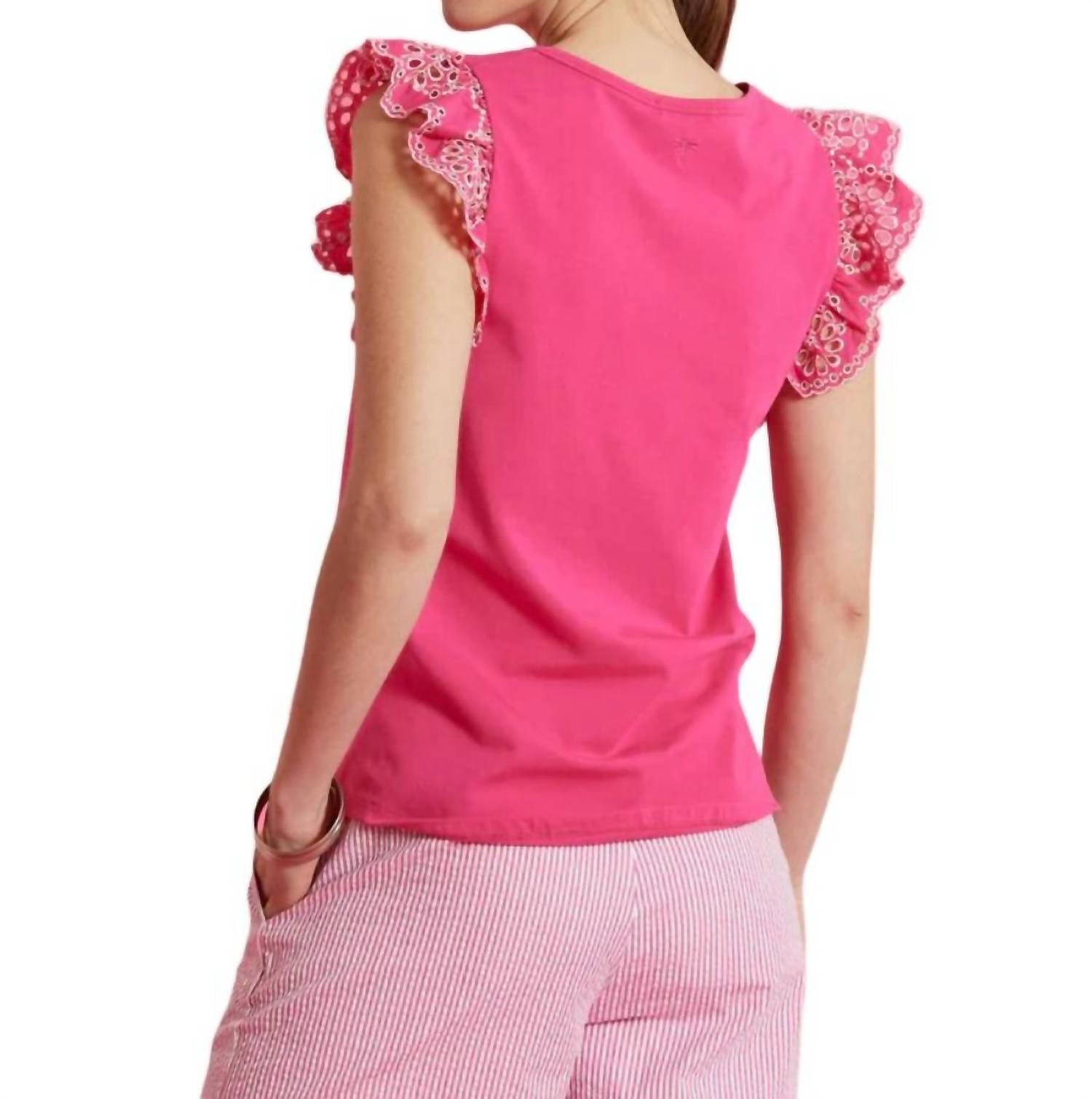 Tyler Boe - Erin Eyelet Sleeve Tee Top
