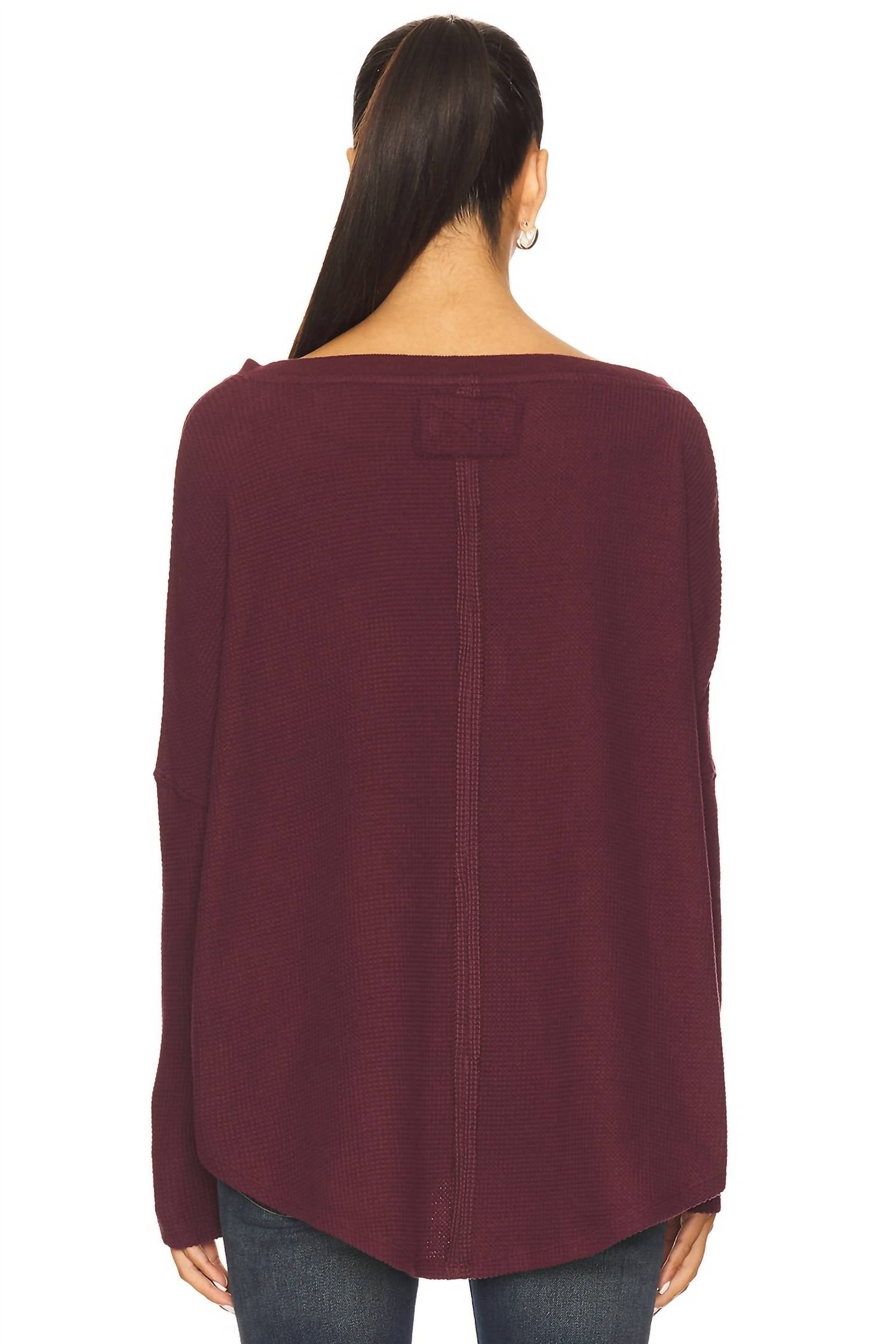 Free People - Latte Blues Thermal Solid Top