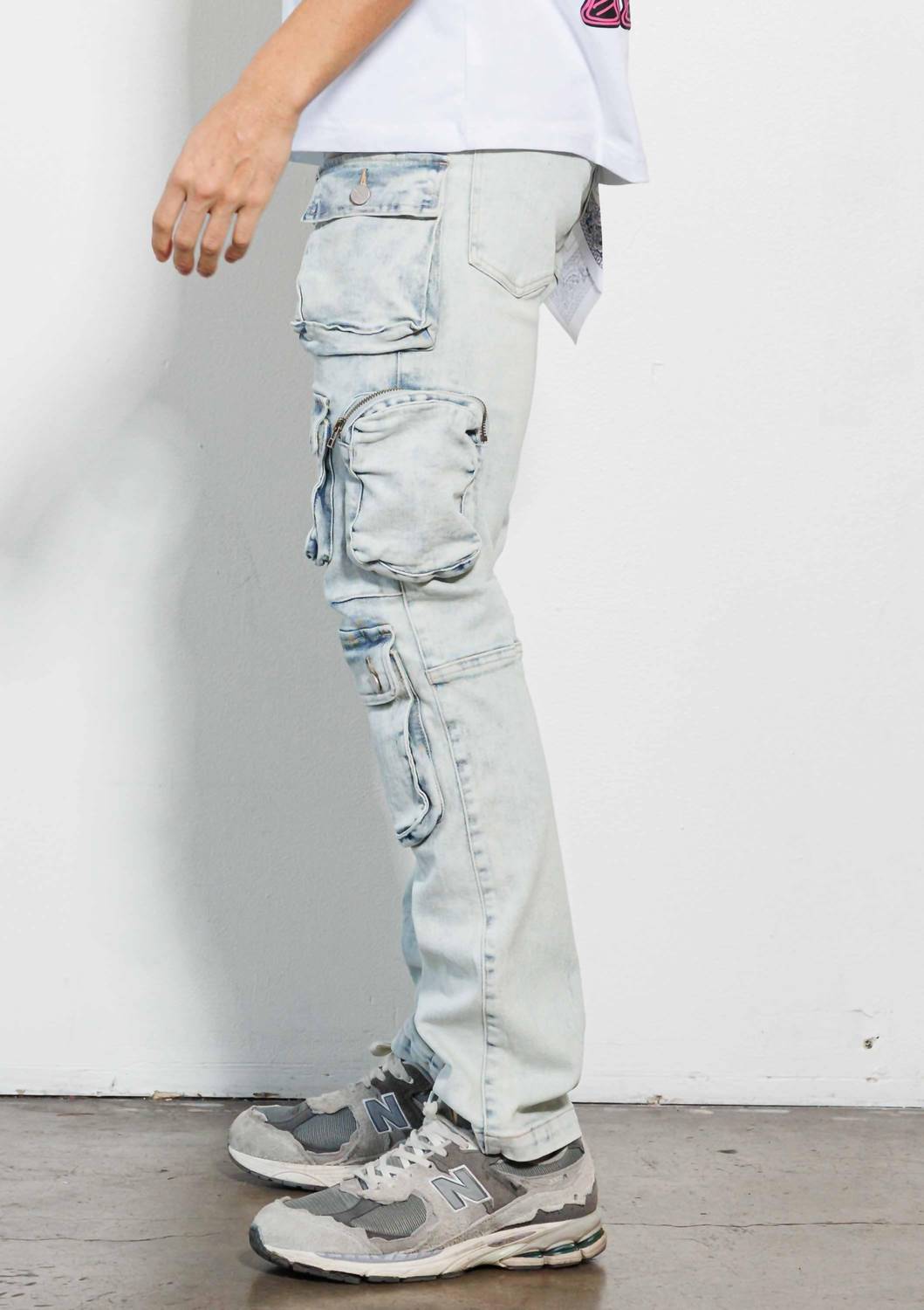 First Row - Cargo Denim Jeans