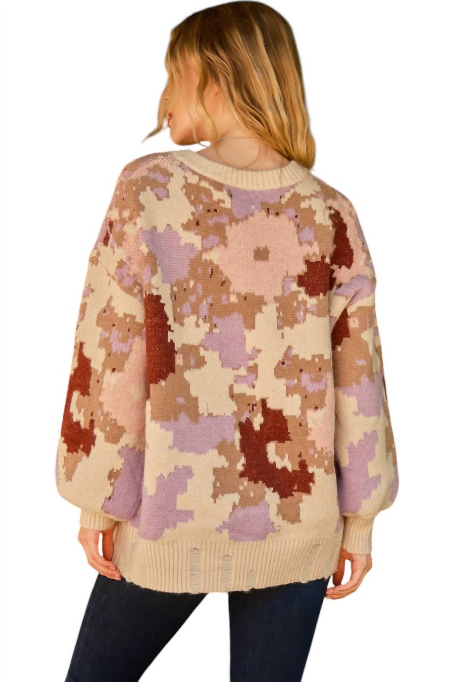 And The Why - Out of Hiding Camo Sweater