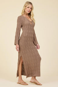Surf Gypsy - Plunge Diamond Knit Dress