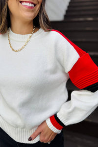 Sanctuary - Sporty Stripe Crewneck Sweater