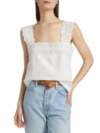Frame - Eyelet Tank Top