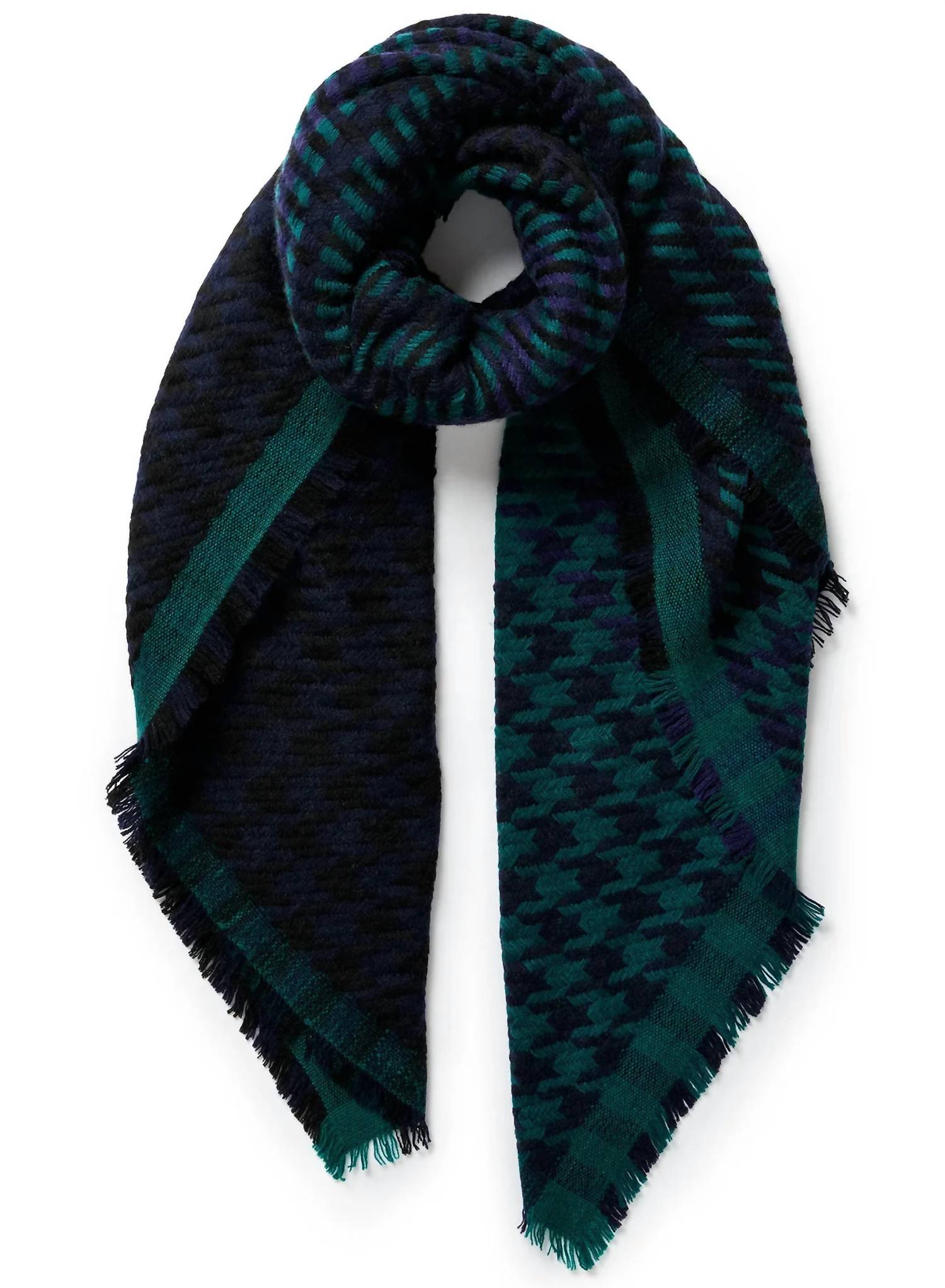 Jane Carr - Unisex Houndstooth Scarf