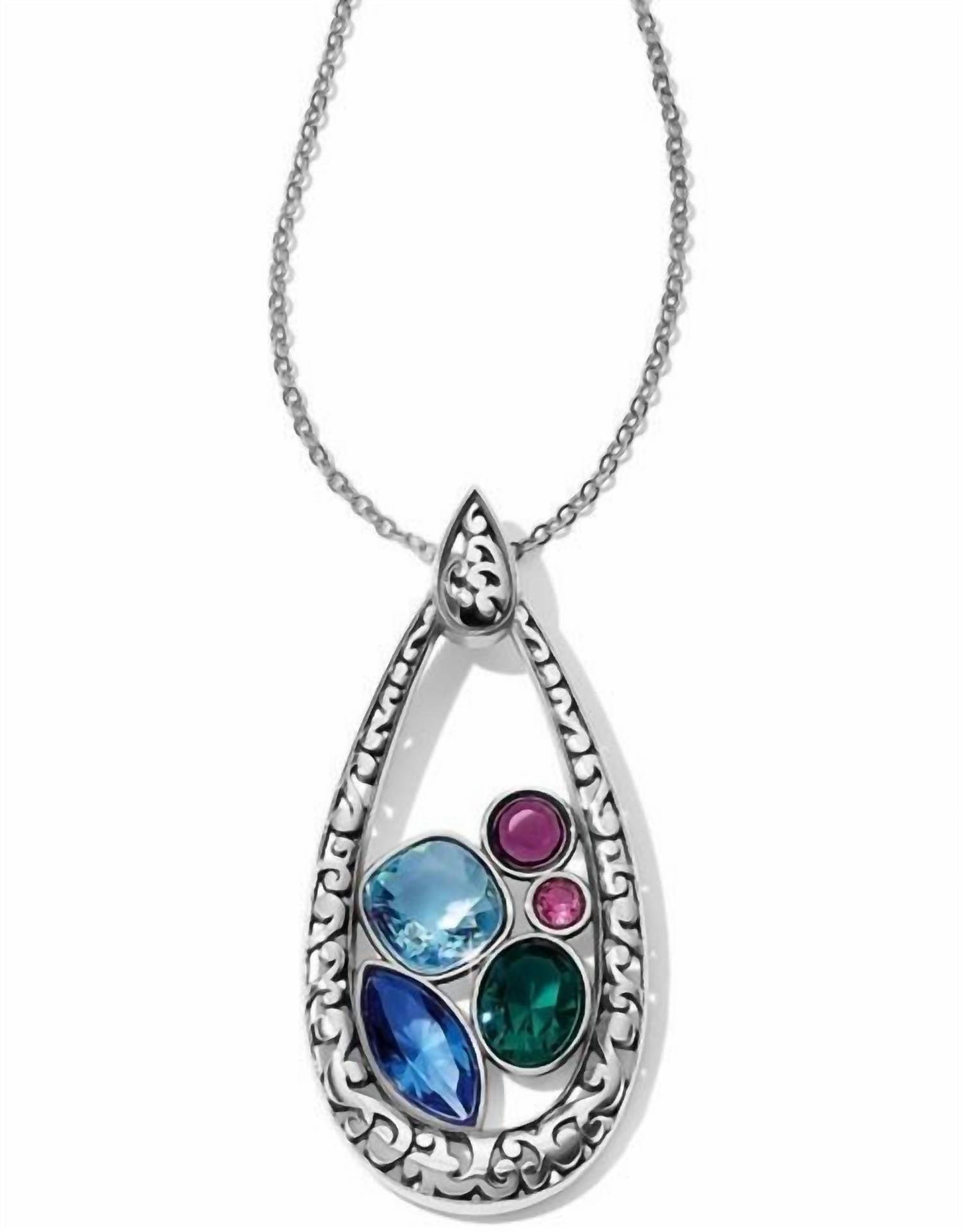 Brighton Women's Elora Pendant in silver colored stones - women's jewelry