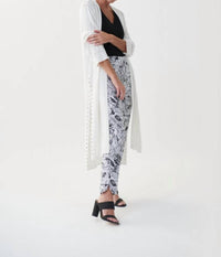Joseph Ribkoff - Studded Open Front Long Cover-up Cardigan