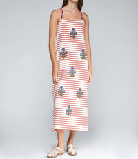 Vilagallo - Lilou Embroidered Midi Dress