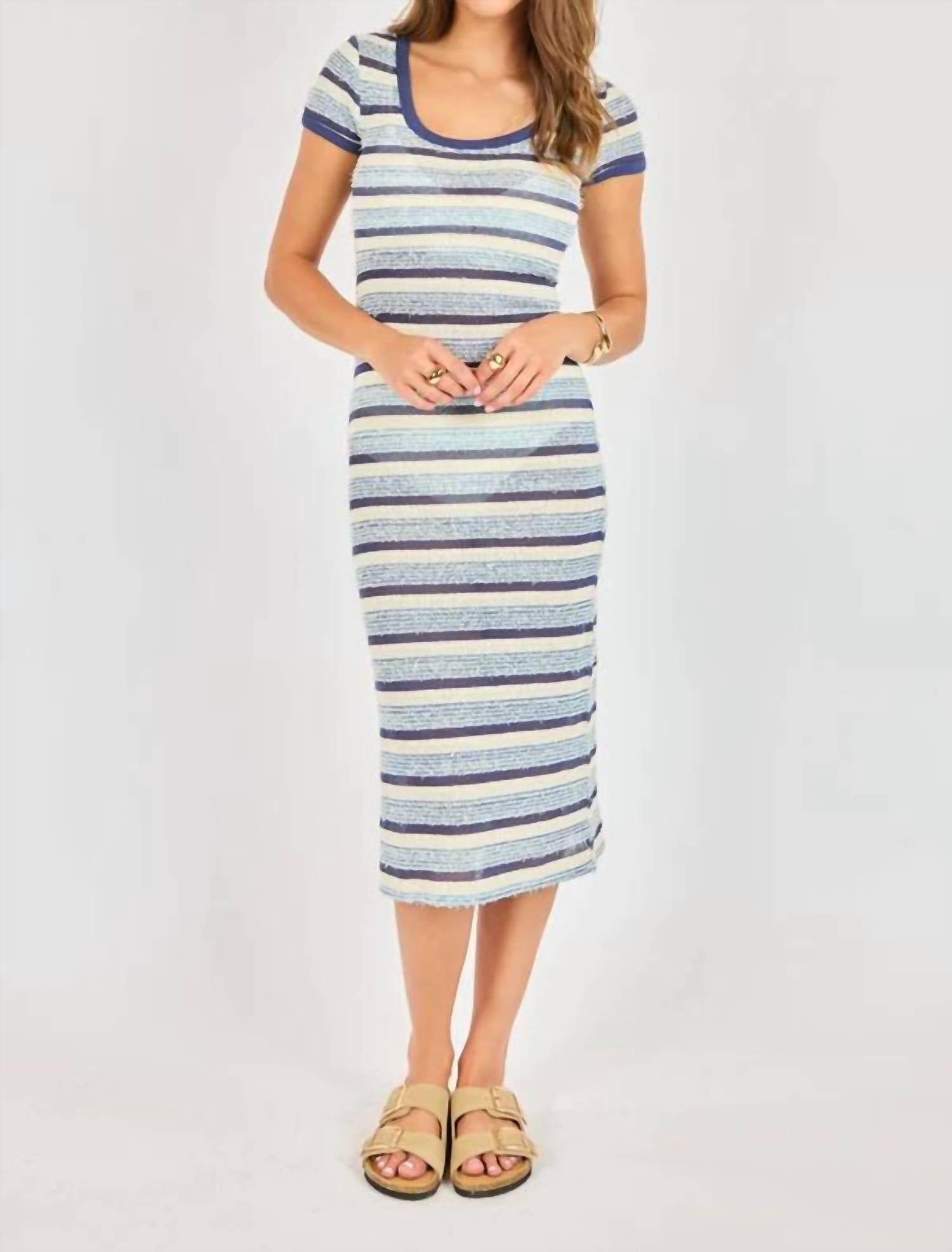 Sadie & Sage - Beach Stripe Textured Dress