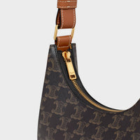 Celine - Women's Ava Triomphe Canvas Calfskin Shoulder Bag