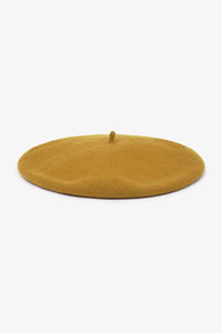 RITA ROW Women's Wool Beret in mustard - women's hat