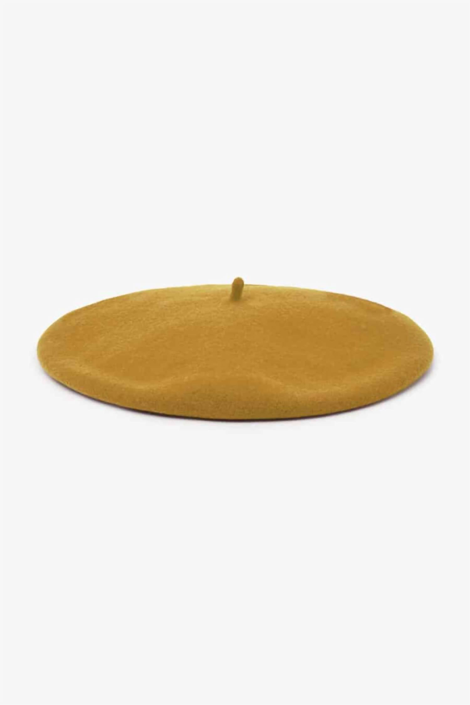 RITA ROW Women's Wool Beret in mustard - women's hat