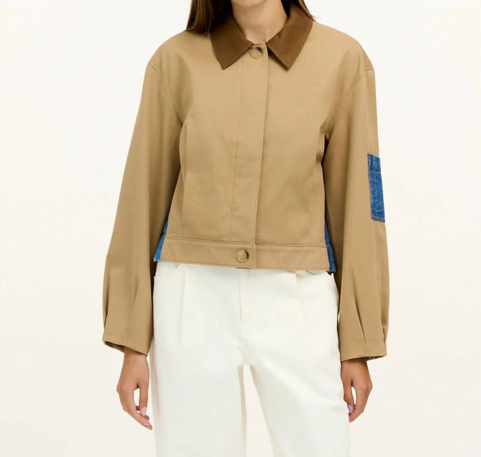 Tanya Taylor - Gabe Denim Sleeve Patch Pocket Jacket