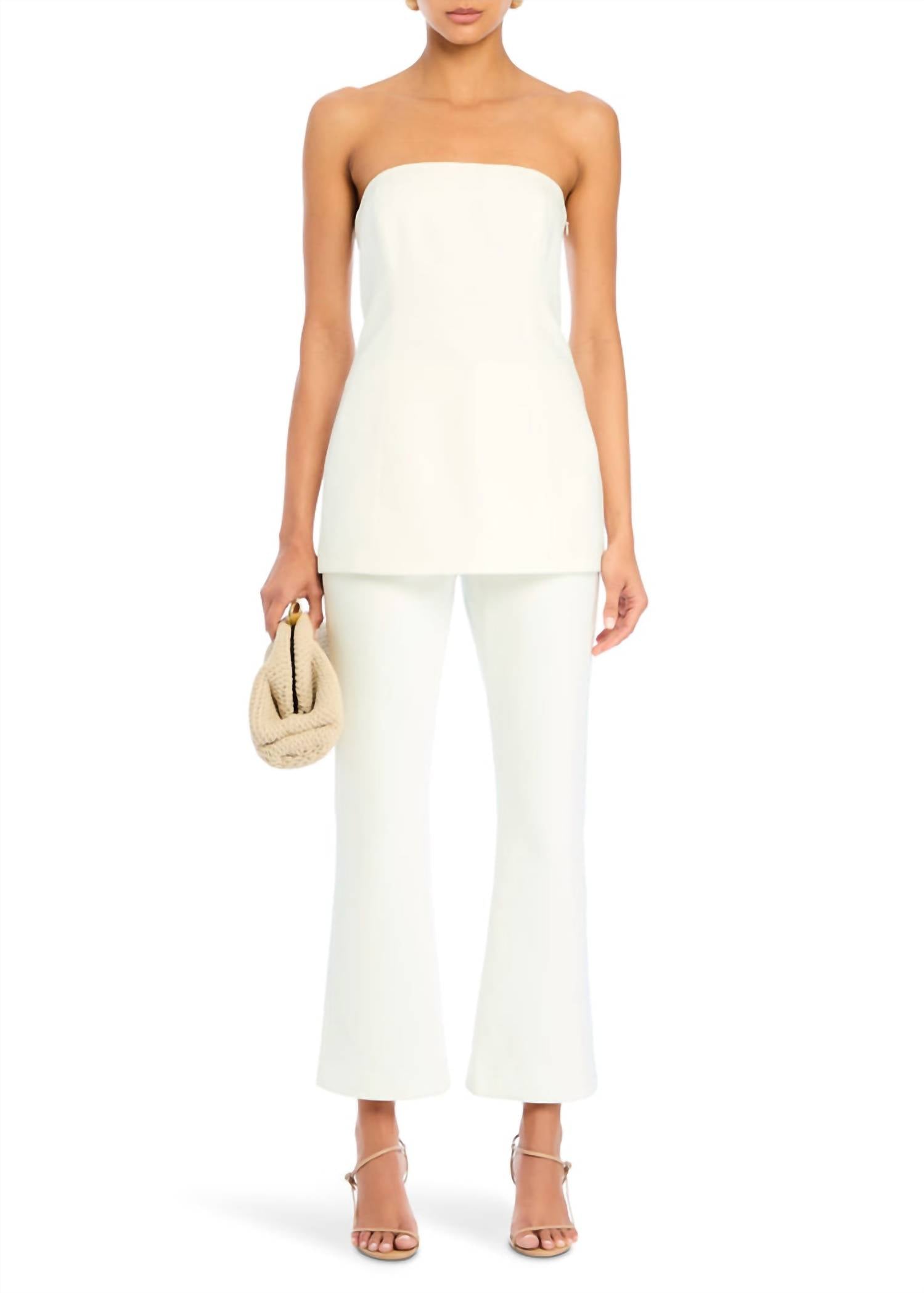 SER.O.YA Isolde Strapless Top in eggshell - women's blouse - view 4