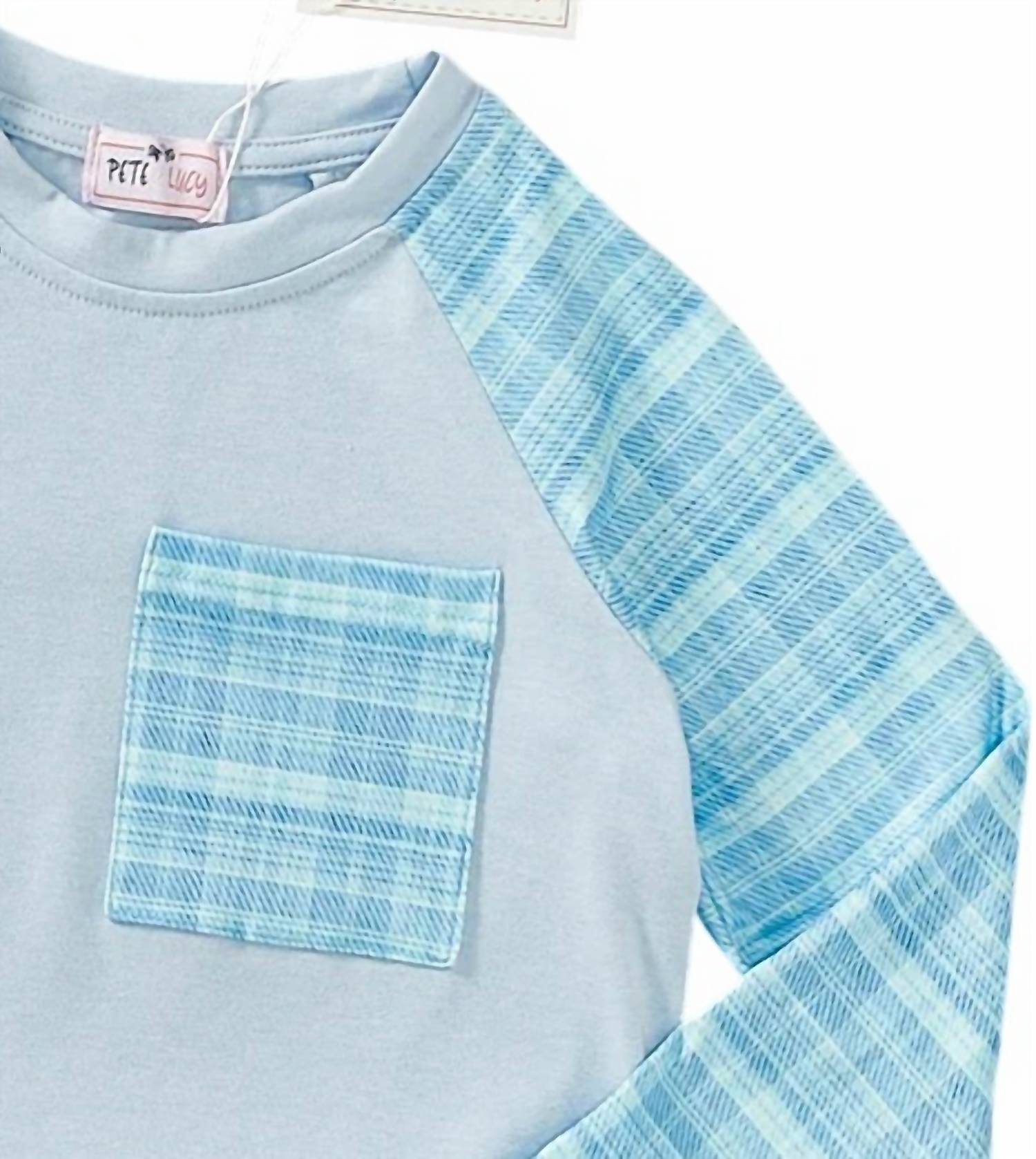 Pete + Lucy - Boys Country Denim Baseball Pocket Tee