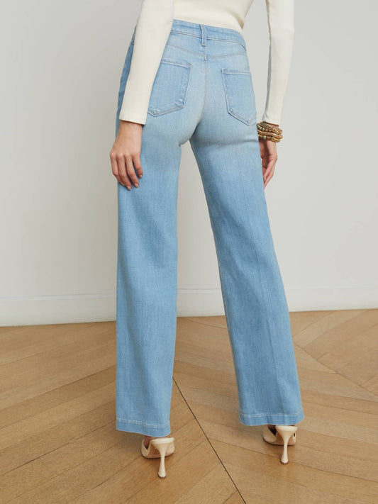 L'Agence - Joanne Low Rise Wide Leg Jeans