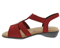 Ros Hommerson Women's Mellow Sandals in red - women's sandal - detail view