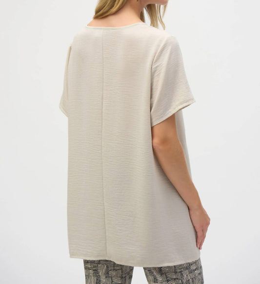 Joseph Ribkoff - Ruched Boxy Gauze Top