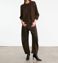 NILI LOTAN Anisa Cashmere Sweater in redwood melange - women's sweater - view 4