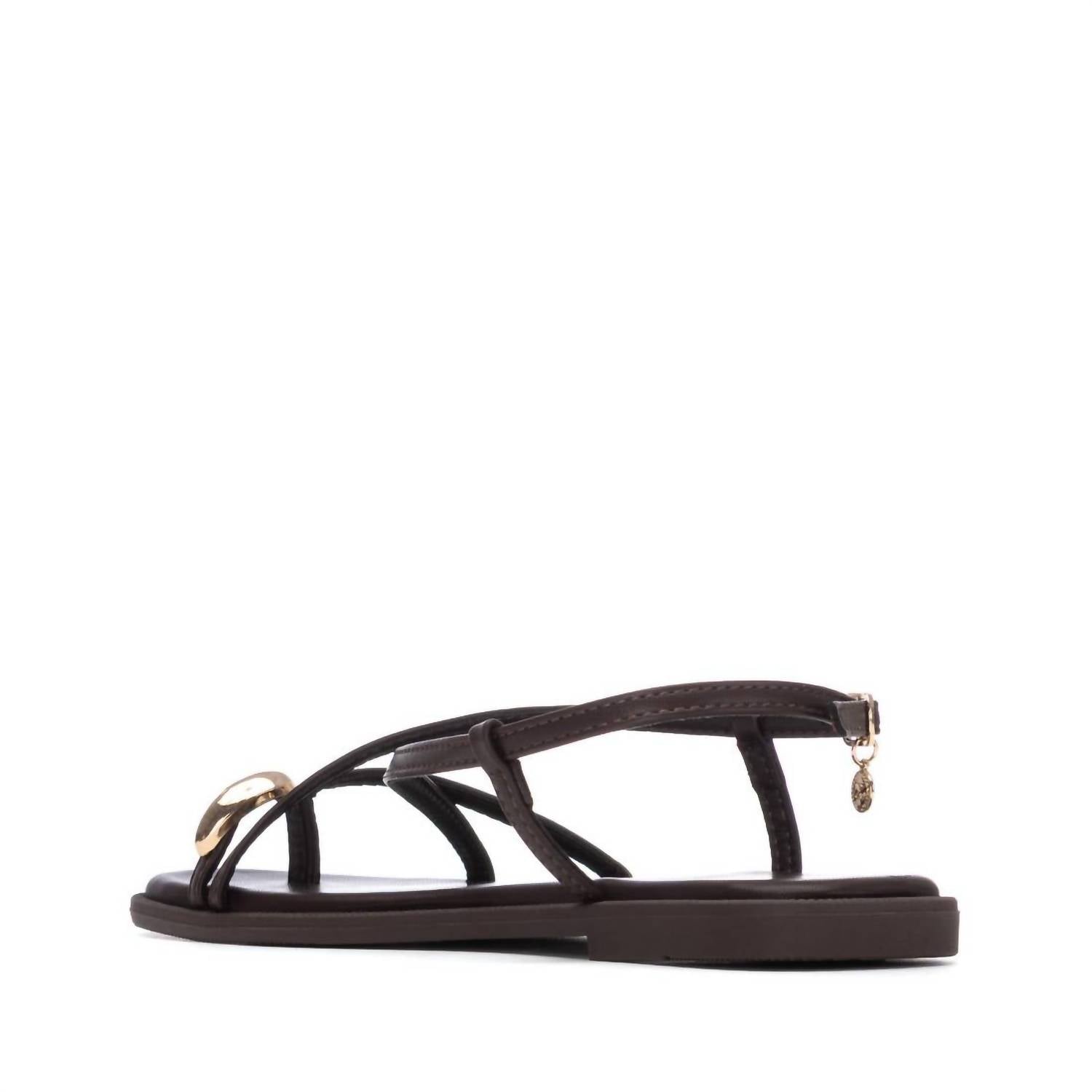 Xti Women's Strappy Sandals in brown - women's sandal - detail view