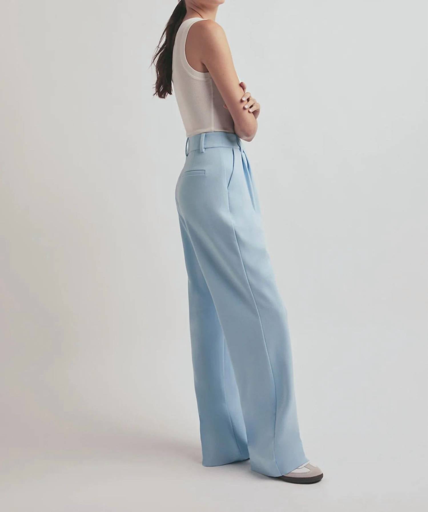 Favorite Daughter The Favorite Pants in sky blue - women's pants - detail view