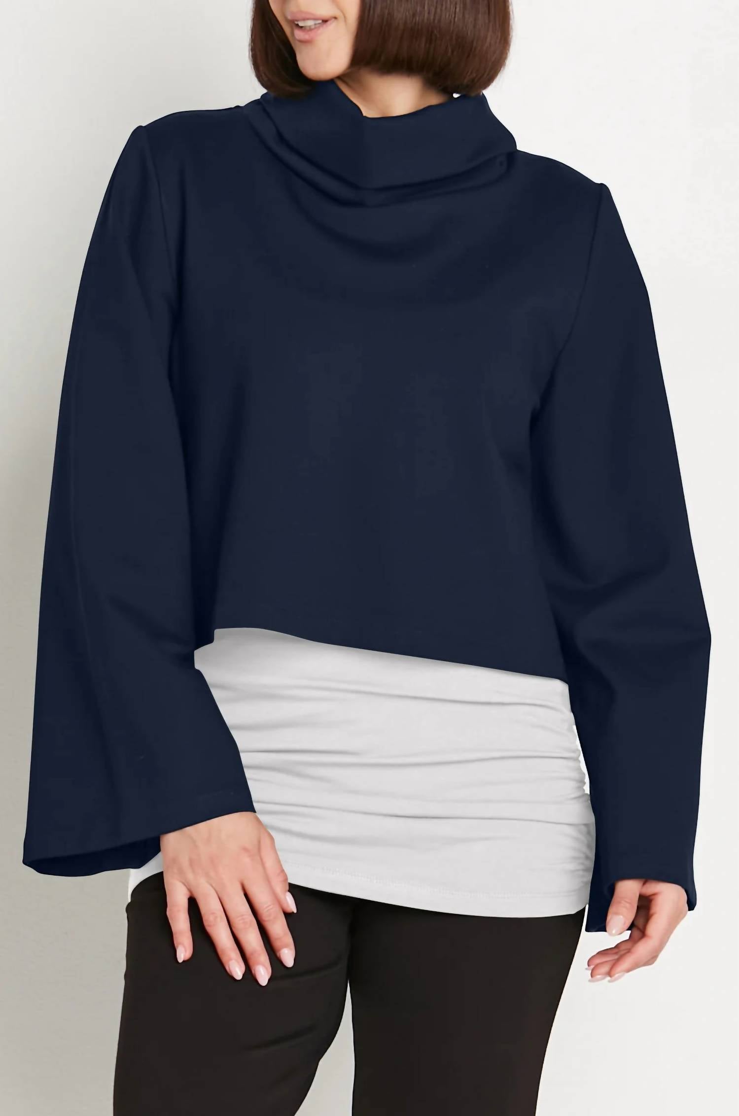 Planet By Lauren G. - CROP TURTLENECK TOP