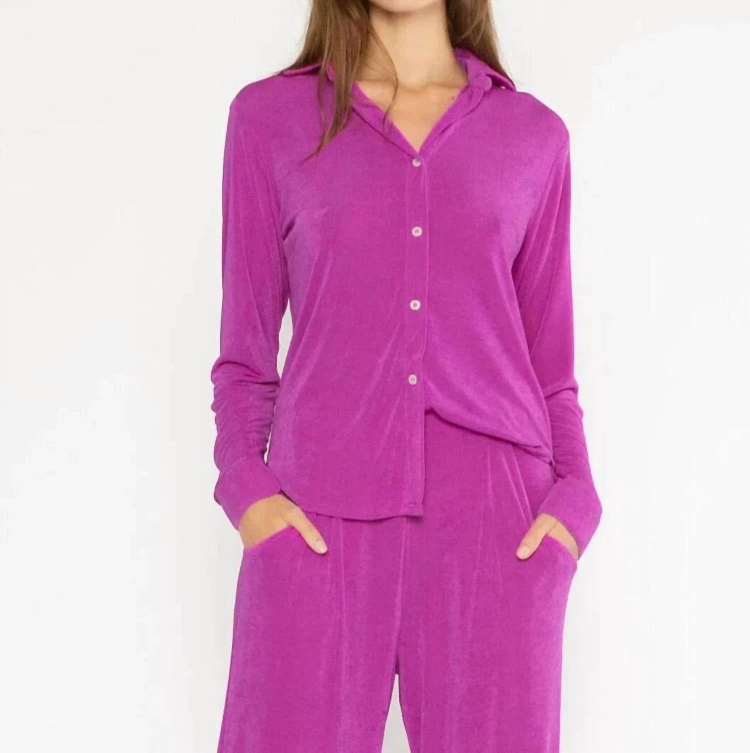 Ripley Rader - Slinky Button Down Top