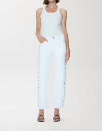 Pistola - Lexi Mid Rise Bowed Straight Jeans