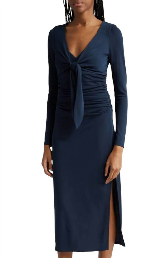 Cinq A Sept - Brenna Ruched Midi Long Sleeve Dress