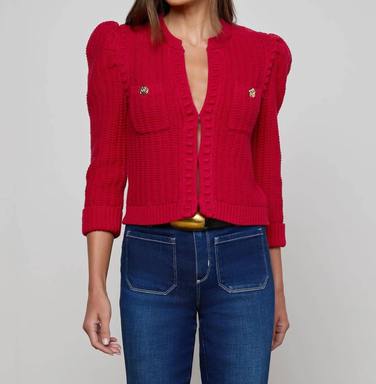 L'Agence - Delli Cropped Cardigan