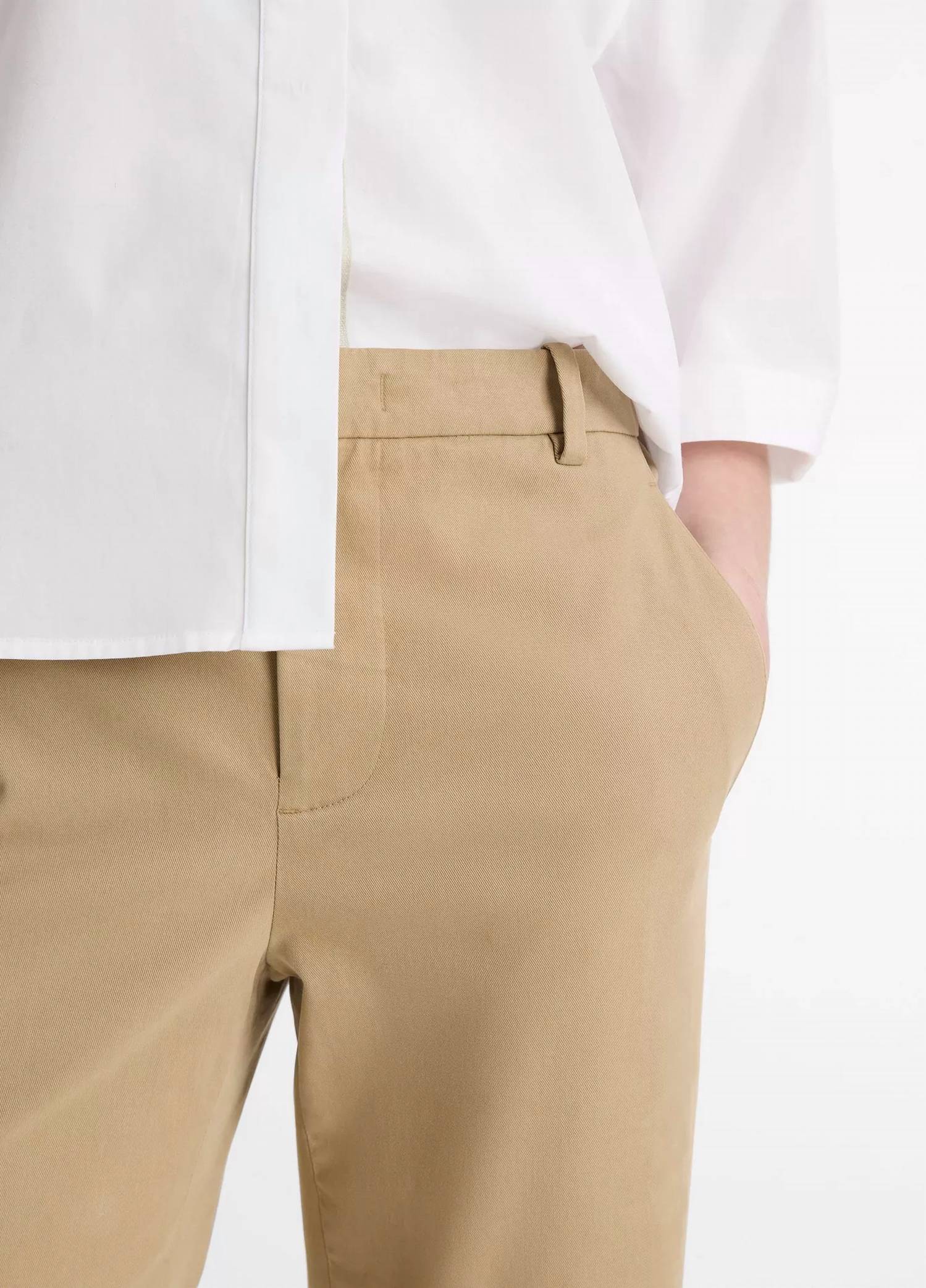 Vince - Avery Mid-rise Italian Stretch-cotton Chino Pants
