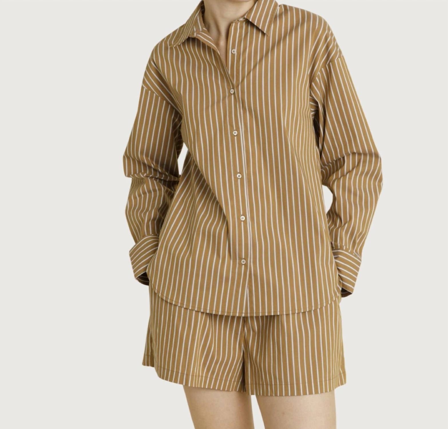 Aureum - Palmer Button Down Top And Short Set