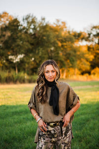 Blue B Hallie Studded Top in olive - women's blouse - detail view