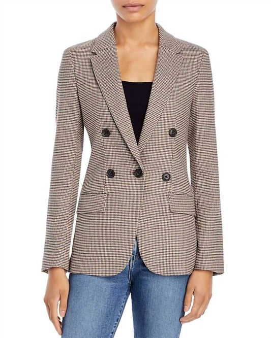 Frame - Pre-loved Houndstooth Double Breasted Blazer