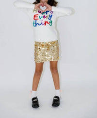 Lola + The Boys - Girls Happy Everything Tinsel Sweater