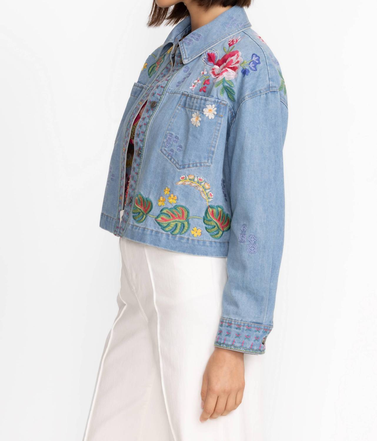 Johnny Was - Jeanette Cropped Denim Jacket