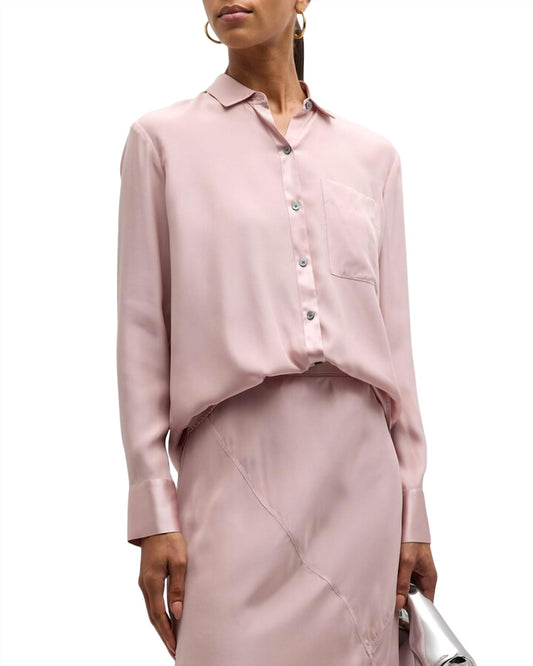 Atm - Matte Silk Charmeuse Boyfriend Shirt