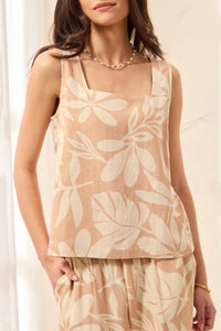 Tribal - Sleeveless Blouse With Back Placket
