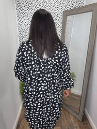 Umgee - Animal Print Puff Sleeve Dress