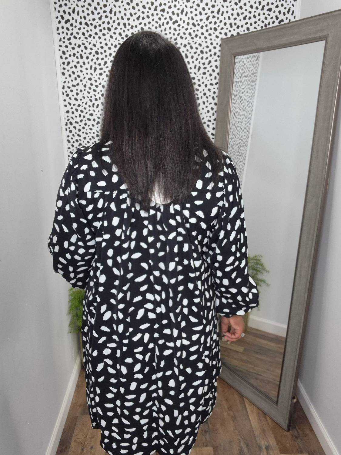 Umgee - Animal Print Puff Sleeve Dress