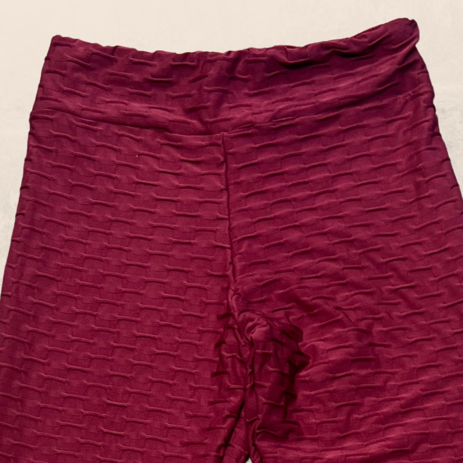 BBrazil Clothing Basket Weave Jacquard Long Leggings in merlot - women's pants - view 4