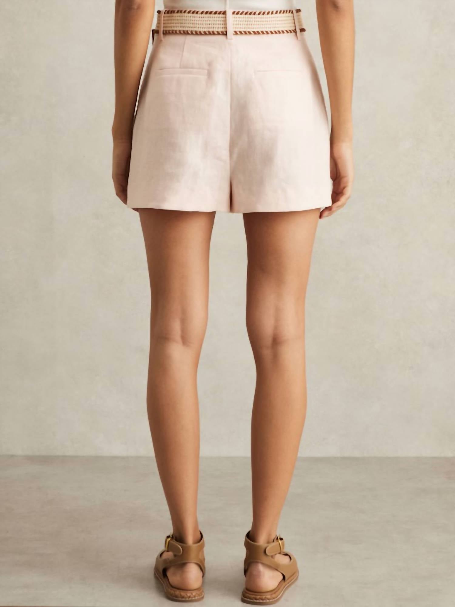 Reiss - Beau Belted Linen Shorts