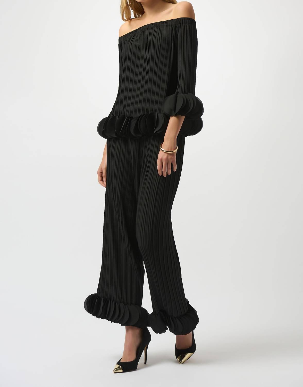 Joseph Ribkoff - Georgette Off Shoulder Pleated Top