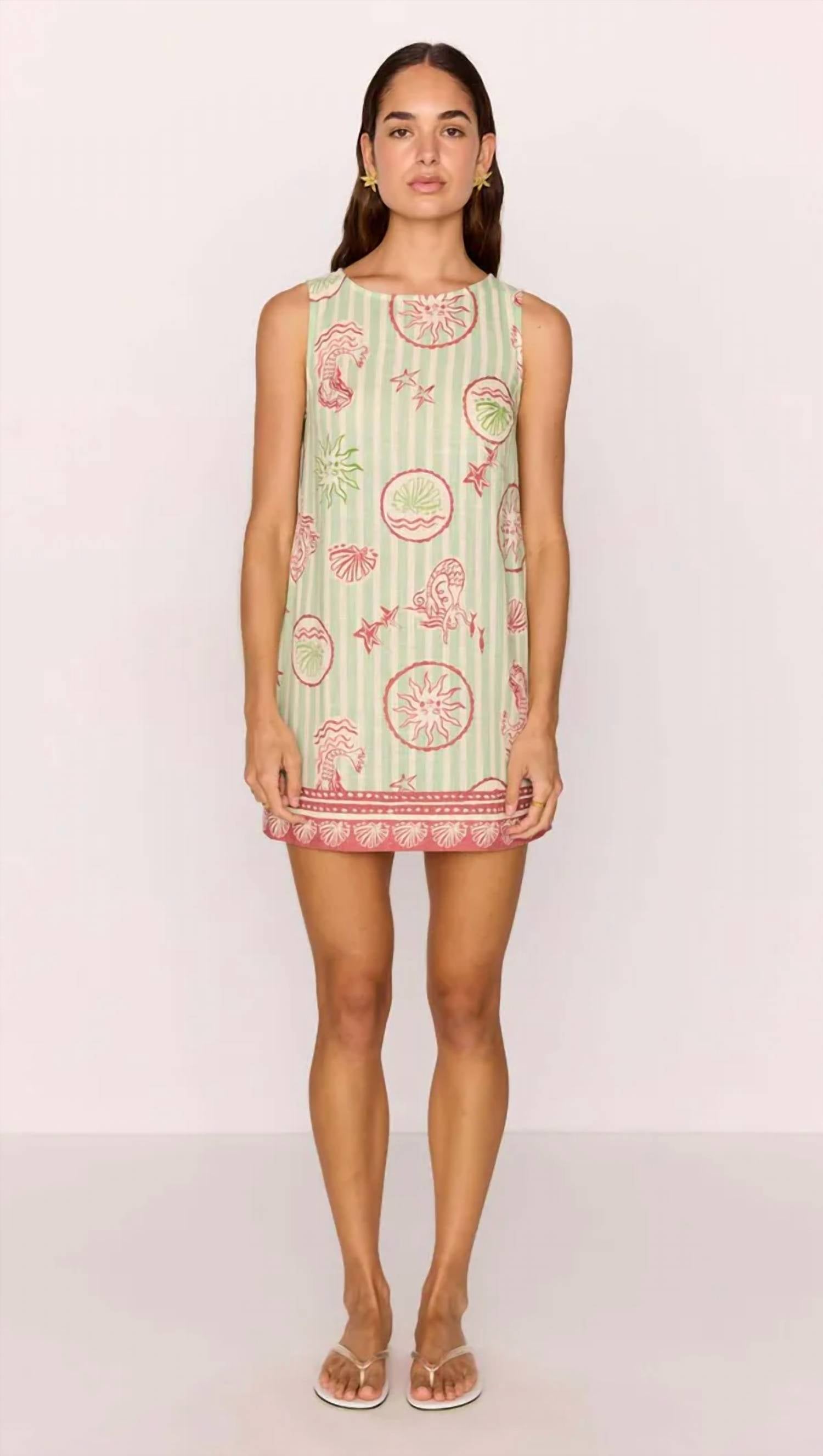 Minkpink - Linen Blend Shift Mini Dress