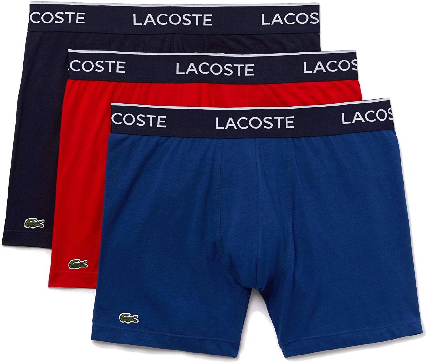 Lacoste - Men's Classic Cotton Stretch Boxer Briefs - 3-pack