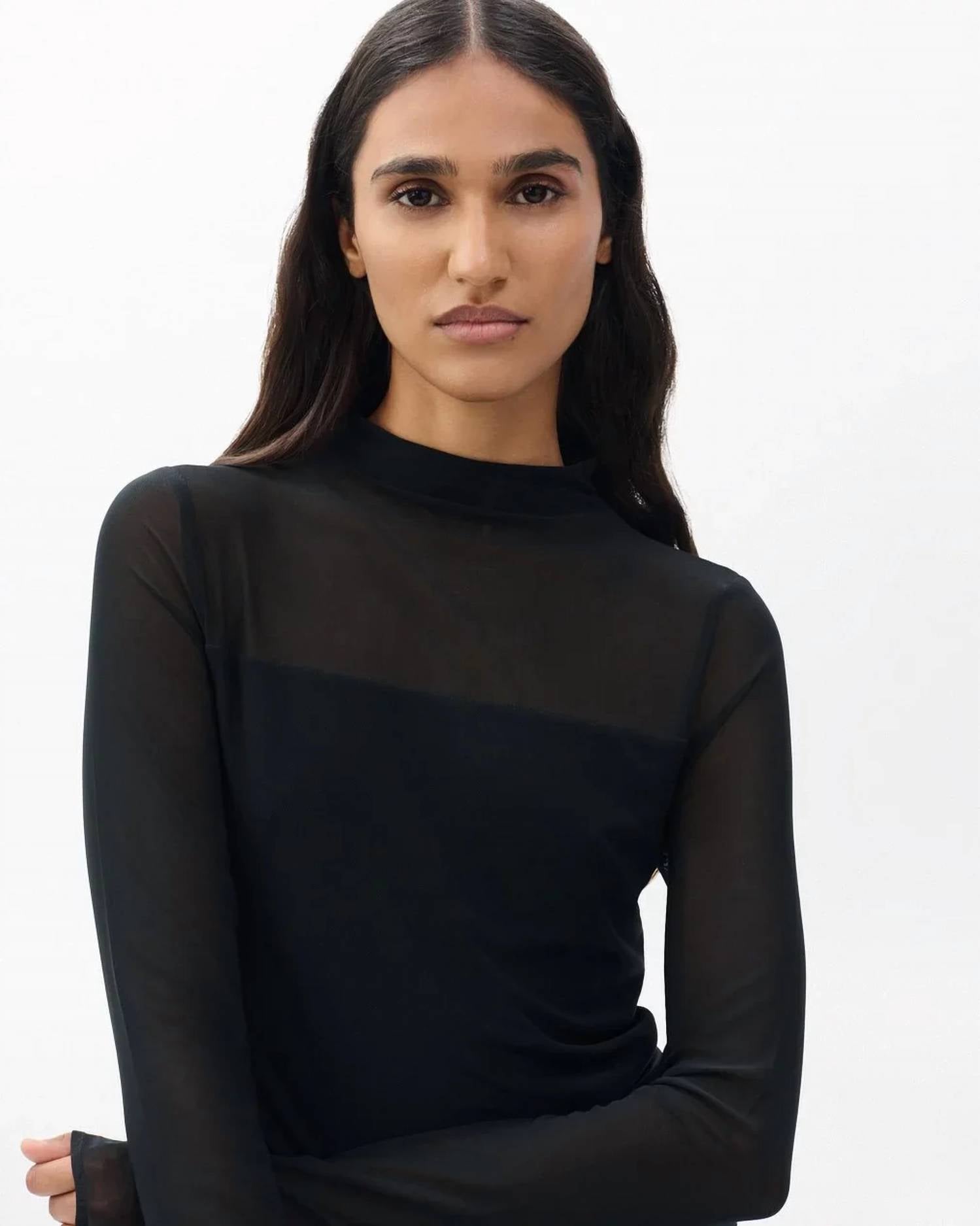 Rag & Bone - Luca Mixed-media Mockneck Top