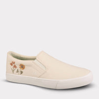Mykos Women's Piper Slip-on Shoe in cream - women's sneaker