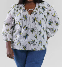 Tanya Taylor - Delaney 3/4 Sleeve Top - Plus